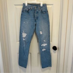 Levi’s  501 Jeans Womens 26x30 Light Wash USA Denim High Rise Ladies Premium